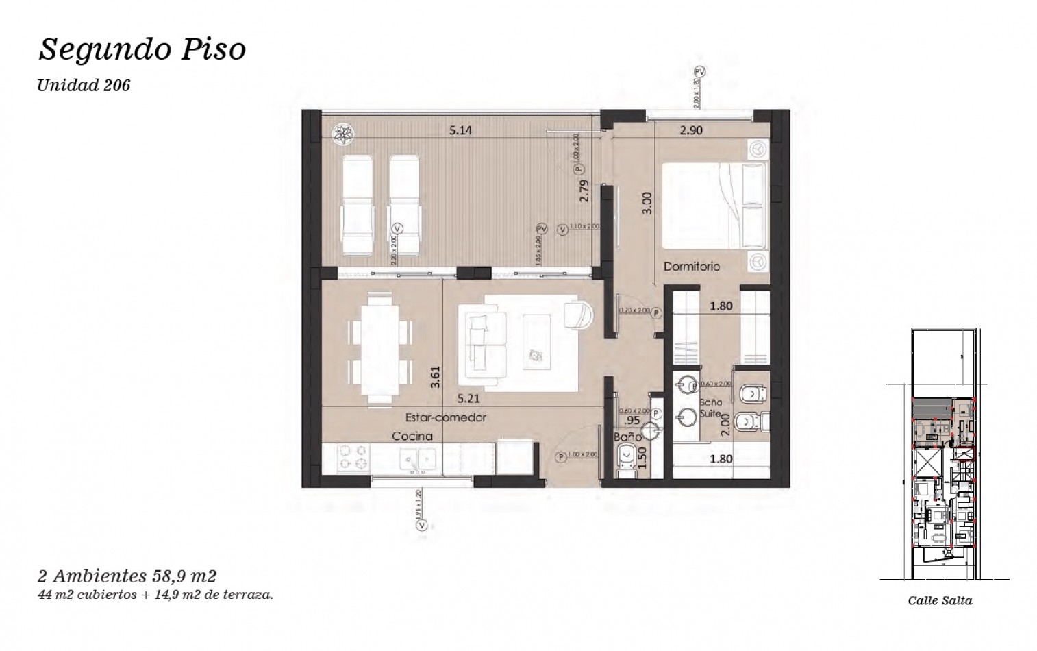 2 AMBIENTES EN VENTA - EDIFICIO EN POZO - AFIANZA PALACE 