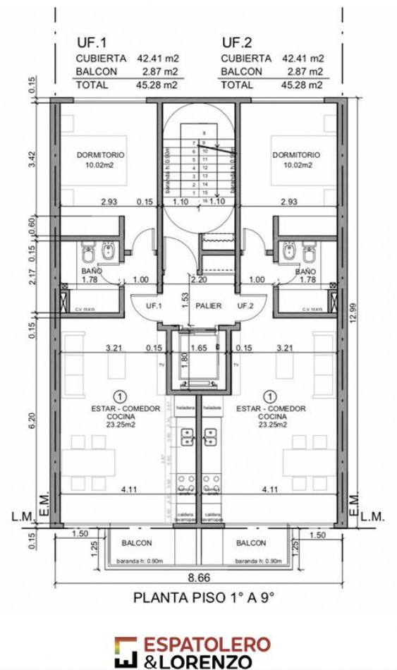VENTA SEMIPISO DE 2 AMBIENTES A ESTRENAR - CORDOBA 2000