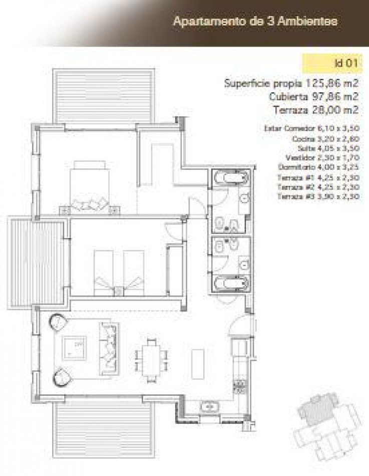 DEPARTAMENTO 3 AMBIENTES A ESTRENAR - BARRIO PRIVADO HARAS SANTA MARIA