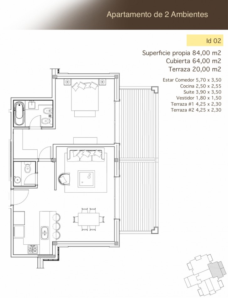 DEPARTAMENTO 2 AMBIENTES A ESTRENAR - BARRIO PRIVADO HARAS SANTA MARIA