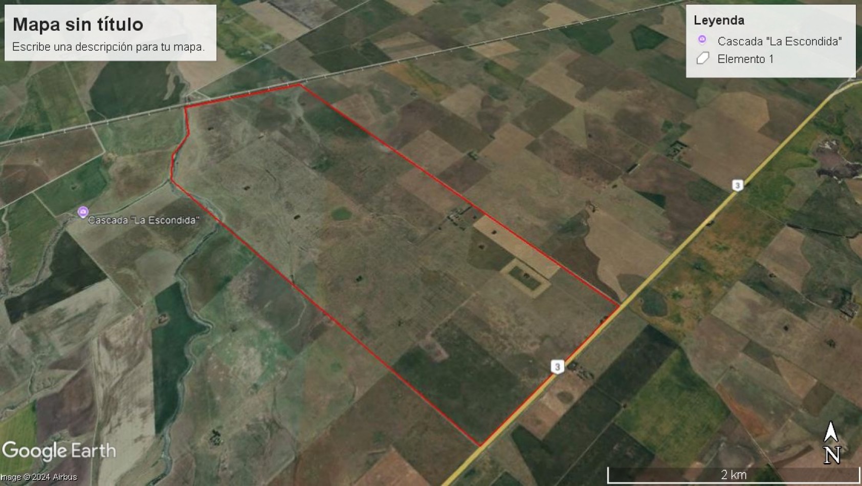 VENTA CAMPO MIXTO 1000 HECTAREAS - SOBRE RUTA 3